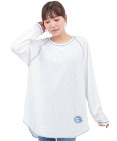 チチカカ |吸湿発熱ワンポイント刺繍ロングTシャツ