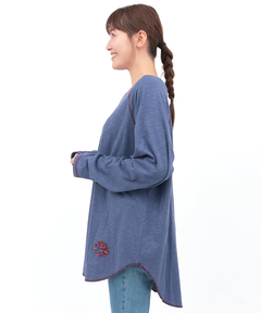 チチカカ |吸湿発熱ワンポイント刺繍ロングTシャツ