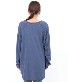 チチカカ |吸湿発熱ワンポイント刺繍ロングTシャツ