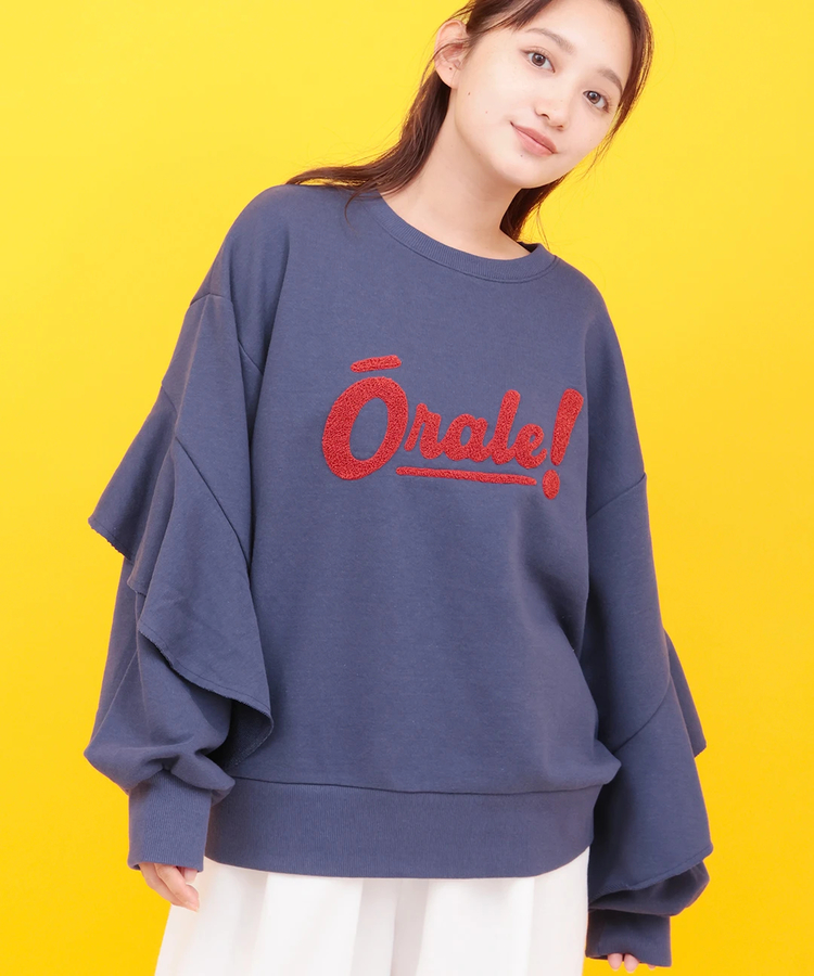 チチカカ |Orale! ラッフルスリーブロゴ刺繍 プルオーバー