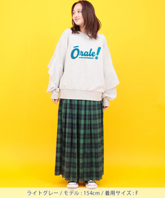 チチカカ |Orale! ラッフルスリーブロゴ刺繍 プルオーバー