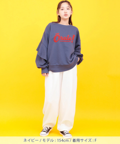 チチカカ |Orale! ラッフルスリーブロゴ刺繍 プルオーバー
