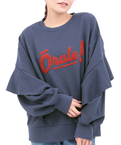 チチカカ |Orale! ラッフルスリーブロゴ刺繍 プルオーバー