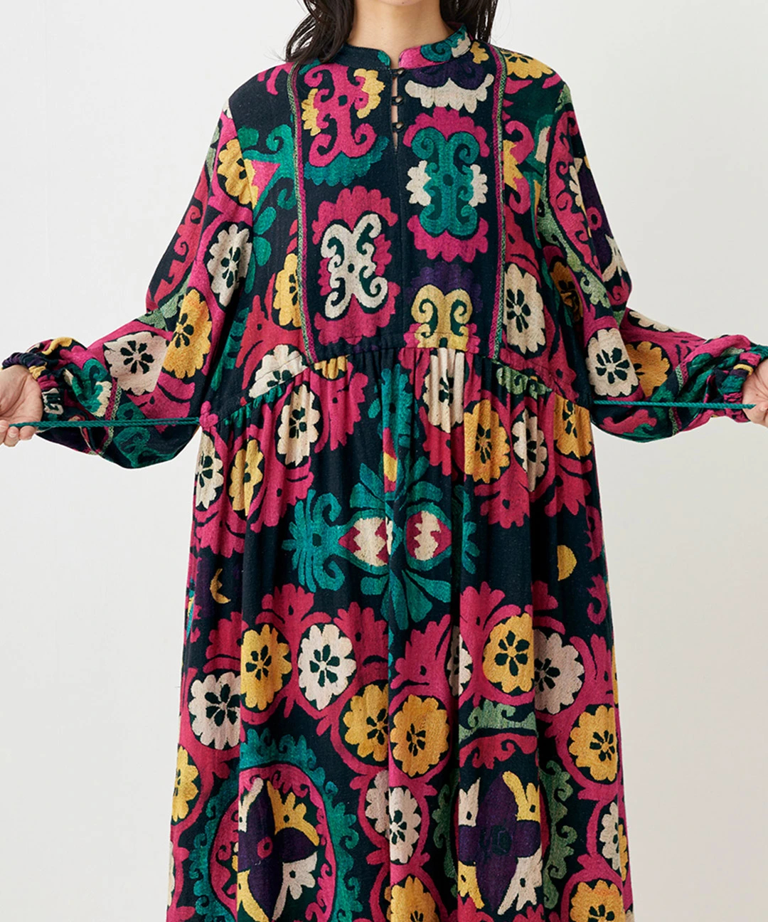 キチンと素敵　アートなワンピ Shanti Shanti スザニプリントワンピース【WEB限定