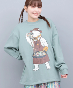 チチカカ |go slow caravan 裏毛スキレットピザクマプルオーバー