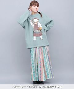 チチカカ |go slow caravan 裏毛スキレットピザクマプルオーバー