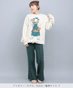 チチカカ |go slow caravan 裏毛スキレットピザクマプルオーバー