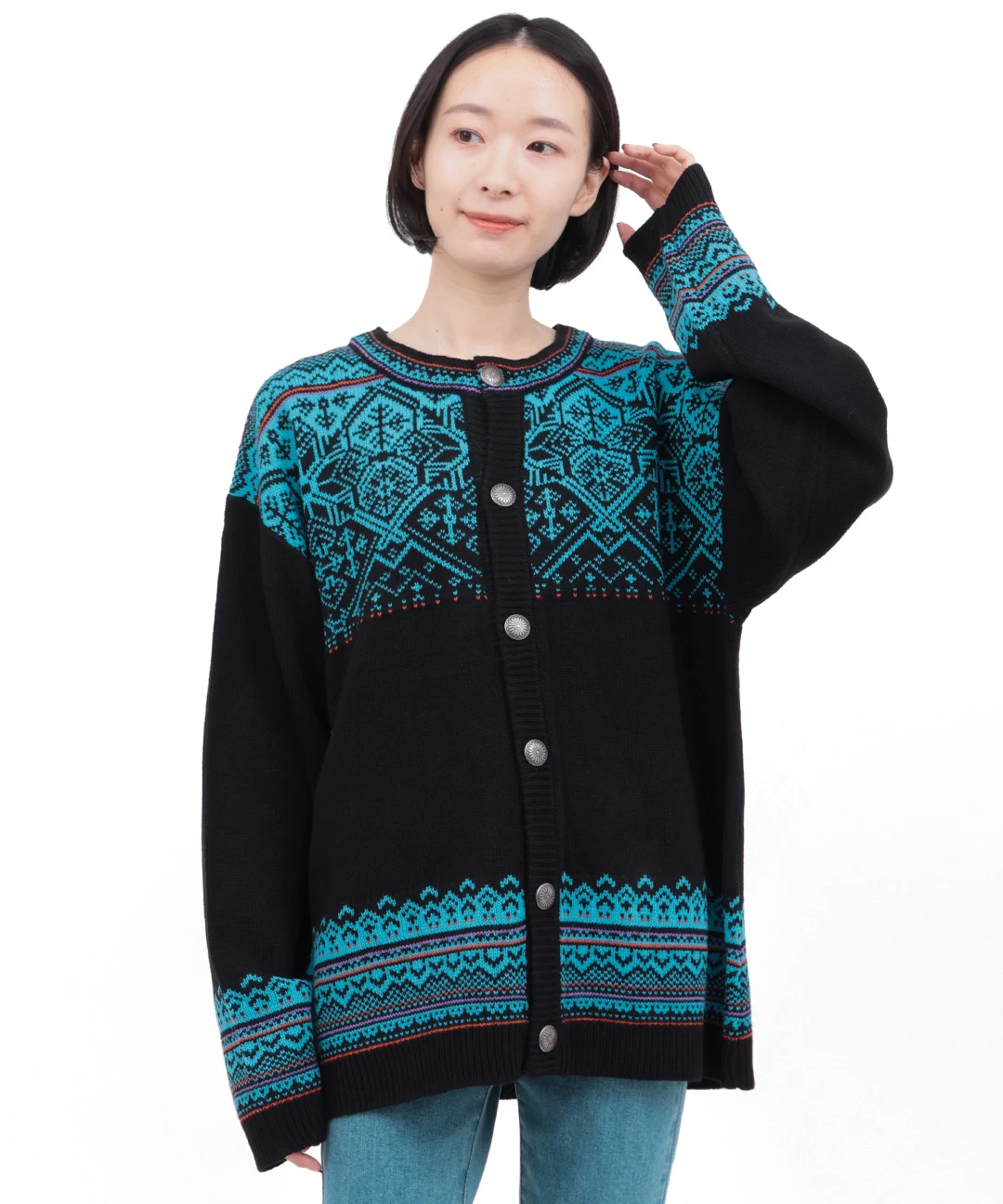 コンチョボタンニットカーディガン / カーディガン・羽織り