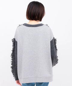 チチカカ |ケーブルフリンジコンビプルオーバー