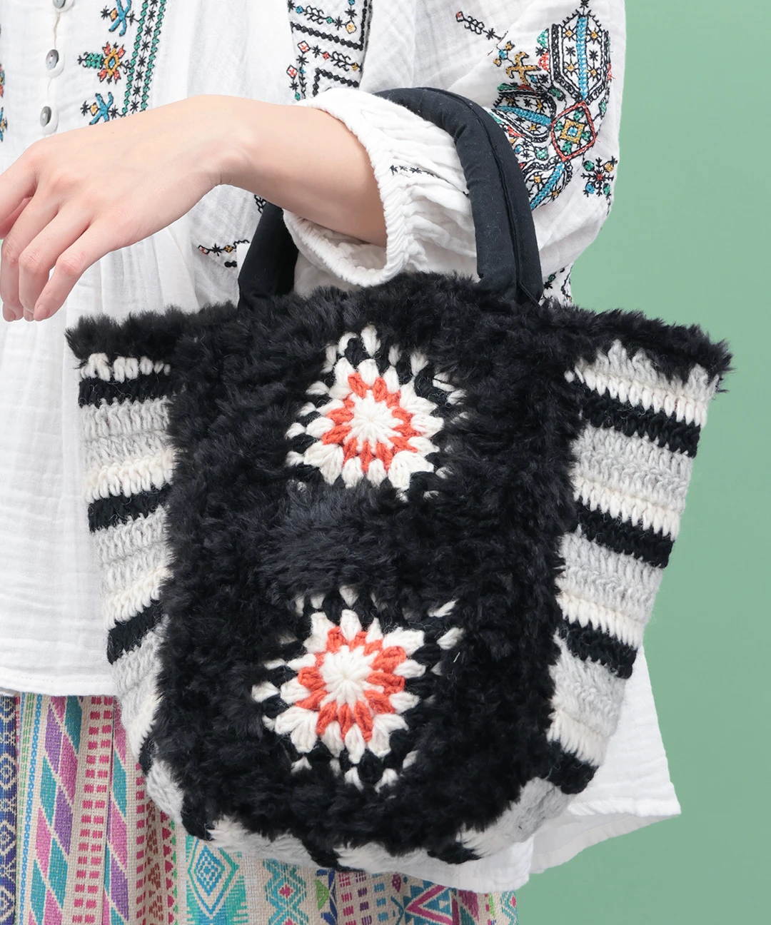 Rico クロシェふわふわトートバッグ / トート・エコバッグ・かごバッグ