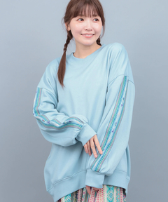 チチカカ |裏シャギーボア刺繍ポカクルーネックプルオーバー