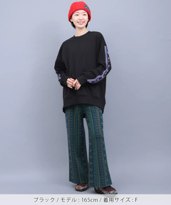 チチカカ |裏シャギーボア刺繍ポカクルーネックプルオーバー