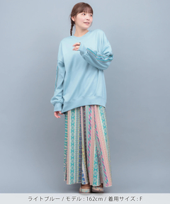 チチカカ |裏シャギーボア刺繍ポカクルーネックプルオーバー