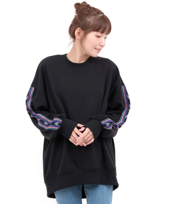 チチカカ |裏シャギーボア刺繍ポカクルーネックプルオーバー