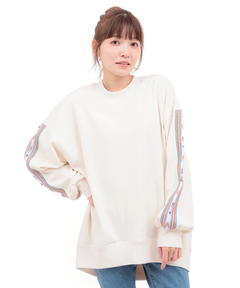 チチカカ |裏シャギーボア刺繍ポカクルーネックプルオーバー