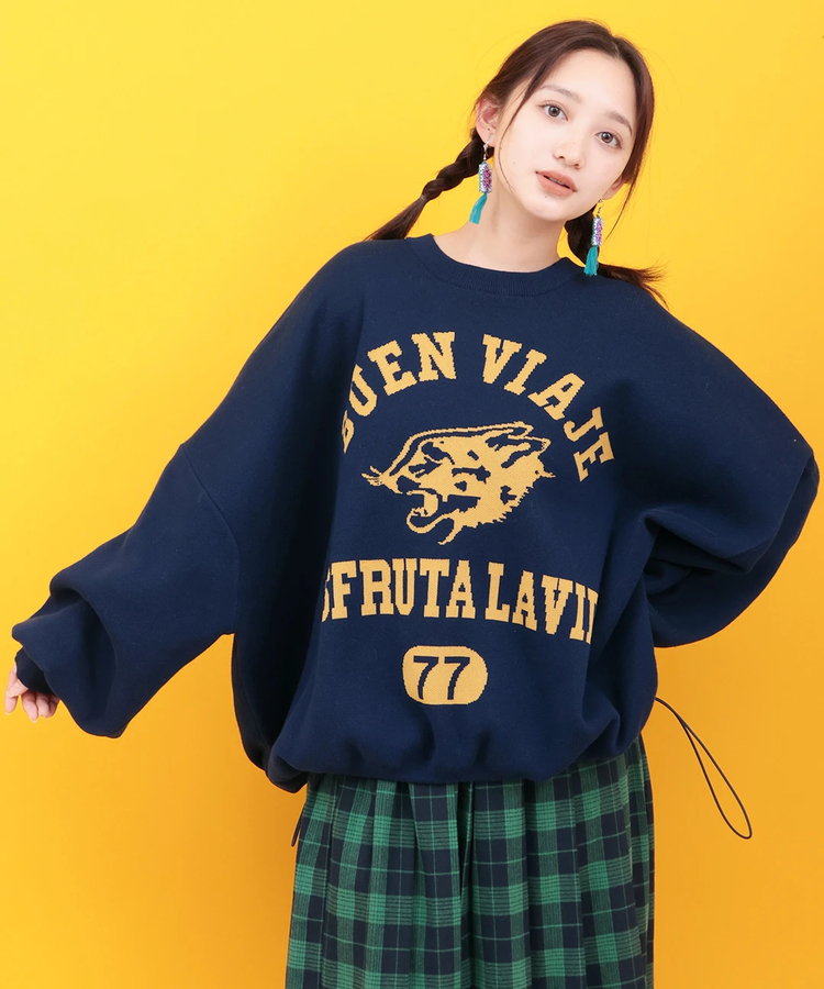 チチカカ |Orale! カレッジロゴニットプルオーバー