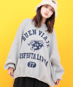 チチカカ |Orale! カレッジロゴニットプルオーバー