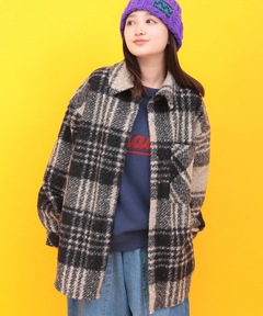 美品★ TICCA CPOブルゾン ブロックチェック ウールジャケット　C346 Orale! リングチェックCPOジャケット / ジャケット・ブルゾン