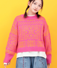 チチカカ |Orale! バンダナ柄ジャカードニットプルオーバー