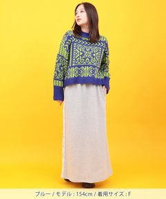 チチカカ |Orale! バンダナ柄ジャカードニットプルオーバー