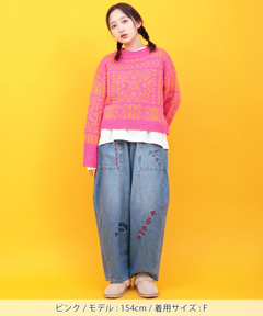 チチカカ |Orale! バンダナ柄ジャカードニットプルオーバー