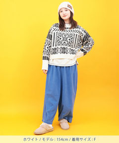 チチカカ |Orale! バンダナ柄ジャカードニットプルオーバー