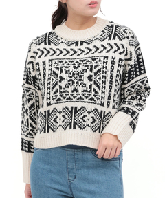 チチカカ |Orale! バンダナ柄ジャカードニットプルオーバー