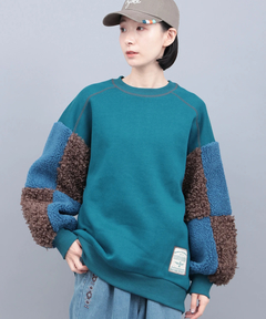チチカカ |裏起毛×ボアスリーブプルオーバー