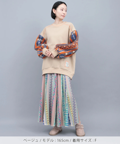 チチカカ |裏起毛×ボアスリーブプルオーバー