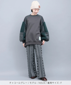 チチカカ |裏起毛×ボアスリーブプルオーバー