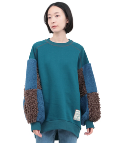 チチカカ |裏起毛×ボアスリーブプルオーバー