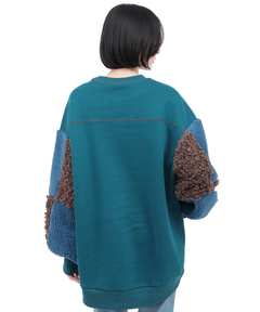 チチカカ |裏起毛×ボアスリーブプルオーバー