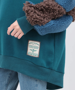 チチカカ |裏起毛×ボアスリーブプルオーバー