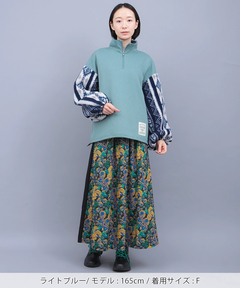 チチカカ |裏起毛×ボアスリーブハーフジッププルオーバー