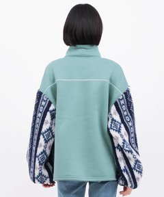 チチカカ |裏起毛×ボアスリーブハーフジッププルオーバー