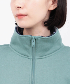 チチカカ |裏起毛×ボアスリーブハーフジッププルオーバー