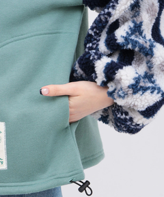 チチカカ |裏起毛×ボアスリーブハーフジッププルオーバー