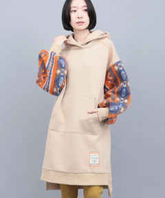 チチカカ |裏起毛×ボアスリーブフードワンピース