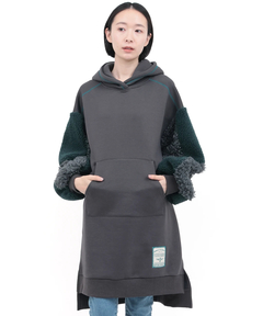 チチカカ |裏起毛×ボアスリーブフードワンピース