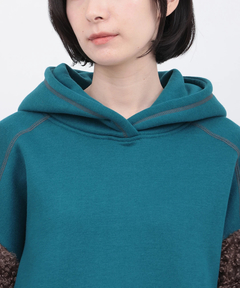 チチカカ |裏起毛×ボアスリーブフードワンピース