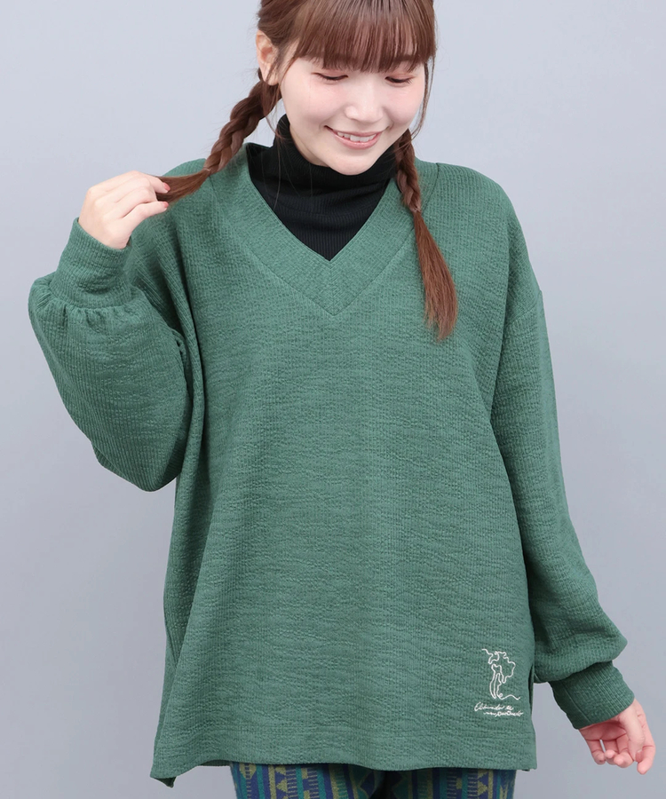 チチカカ |Vネックサイドスリットプルオーバー