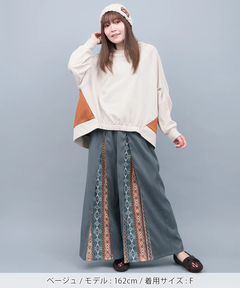 チチカカ |ふくれジャカードコンビプルオーバー