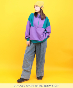 チチカカ |Orale! 配色ハーフジッププルオーバー