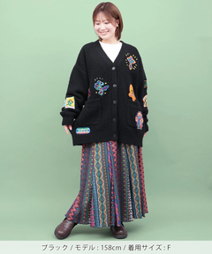 チチカカ |Rico メヒコアップリケ刺繍カーディガン