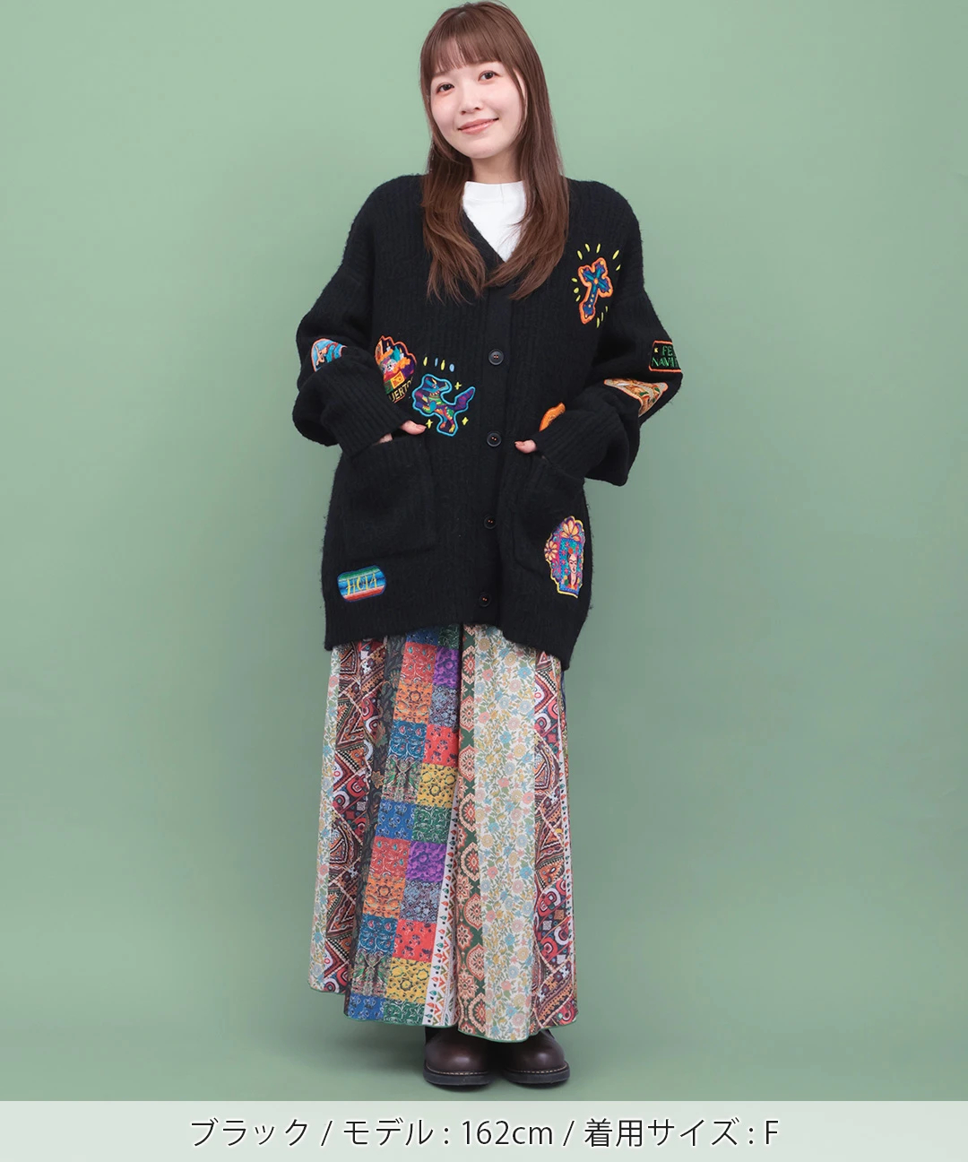 Rico メヒコアップリケ刺繍カーディガン / カーディガン・羽織り