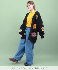 チチカカ |Rico メヒコアップリケ刺繍カーディガン