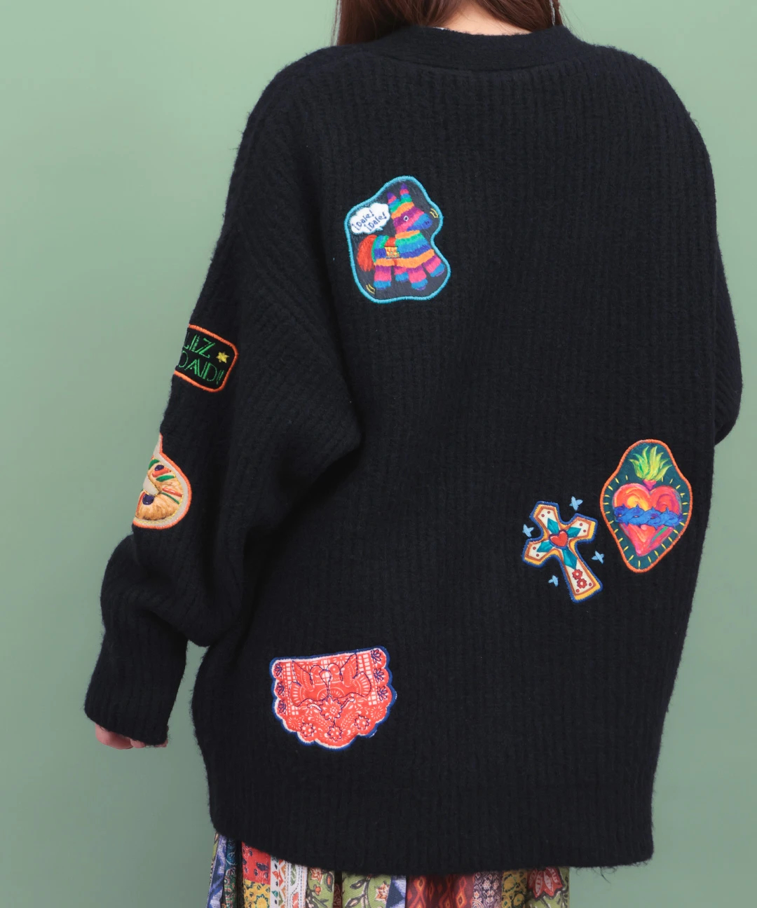 Rico メヒコアップリケ刺繍カーディガン / カーディガン・羽織り