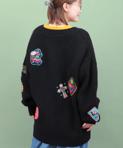 チチカカ |Rico メヒコアップリケ刺繍カーディガン