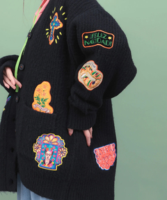 チチカカ |Rico メヒコアップリケ刺繍カーディガン