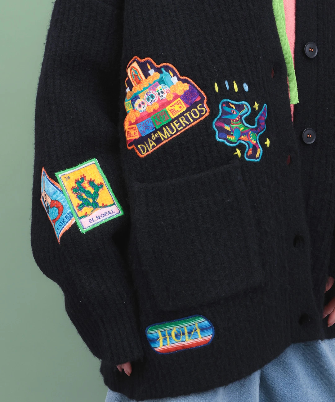 Rico メヒコアップリケ刺繍カーディガン / カーディガン・羽織り 